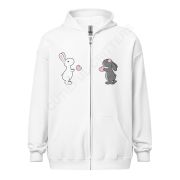 Hopity Love Unisex Lightweight Zip Hoodie