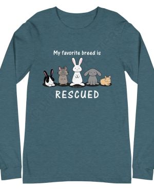 My Favorite Breed is Rescued Unisex Long Sleeve Tee