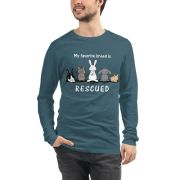 My Favorite Breed is Rescued Unisex Long Sleeve Tee