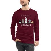 My Favorite Breed is Rescued Unisex Long Sleeve Tee