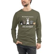 My Favorite Breed is Rescued Unisex Long Sleeve Tee