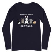 My Favorite Breed is Rescued Unisex Long Sleeve Tee