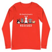 My Favorite Breed is Rescued Unisex Long Sleeve Tee