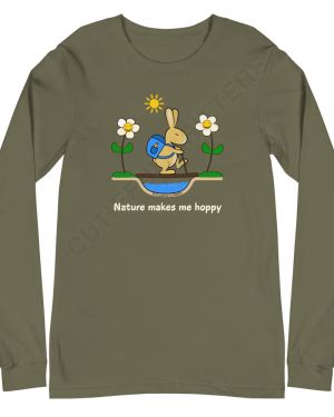 Nature Makes Me Hoppy Unisex Long Sleeve Tee