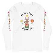 Peace Love Bunnies Unisex Long Sleeve Tee