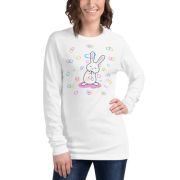 Bubble Hearts Bunny Unisex Long Sleeve Tee