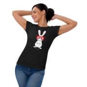 Bunny With Love Glasses Women's Short Sleeve T-shirt