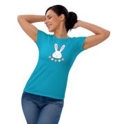 Flower Bun Uppy Eared Women's Short Sleeve T-shirt