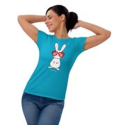 Bunny With Love Glasses Women's Short Sleeve T-shirt