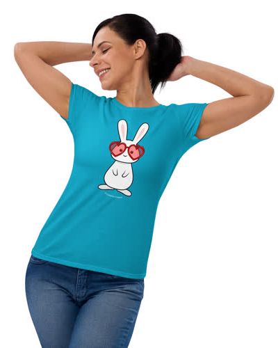 Bunny With Love Glasses Women’s Short Sleeve T-shirt