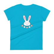 Flower Bun Uppy Eared Women's Short Sleeve T-shirt