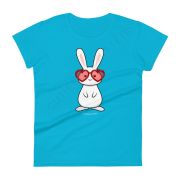 Bunny With Love Glasses Women's Short Sleeve T-shirt