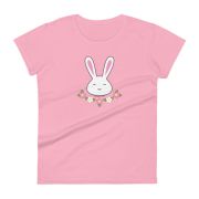 Flower Bun Uppy Eared Women's Short Sleeve T-shirt