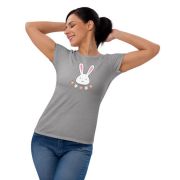 Flower Bun Uppy Eared Women's Short Sleeve T-shirt