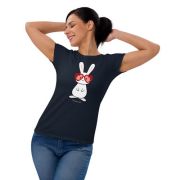 Bunny With Love Glasses Women's Short Sleeve T-shirt