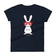 Bunny With Love Glasses Women's Short Sleeve T-shirt