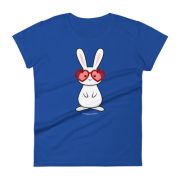 Bunny With Love Glasses Women's Short Sleeve T-shirt