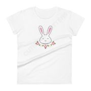 Flower Bun Uppy Eared Women’s Short Sleeve T-shirt