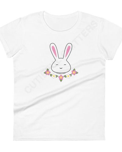 Flower Bun Uppy Eared Women’s Short Sleeve T-shirt