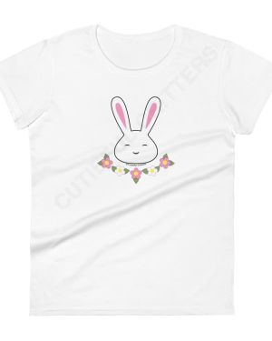 Flower Bun Uppy Eared Women’s Short Sleeve T-shirt