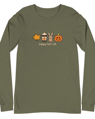 Happy Fall Y’all Unisex Long Sleeve Tee