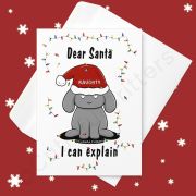 Dear Santa, I can explain. - bunny Greeting card