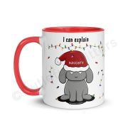 Dear Santa, I Can Explain Mug with Color Inside